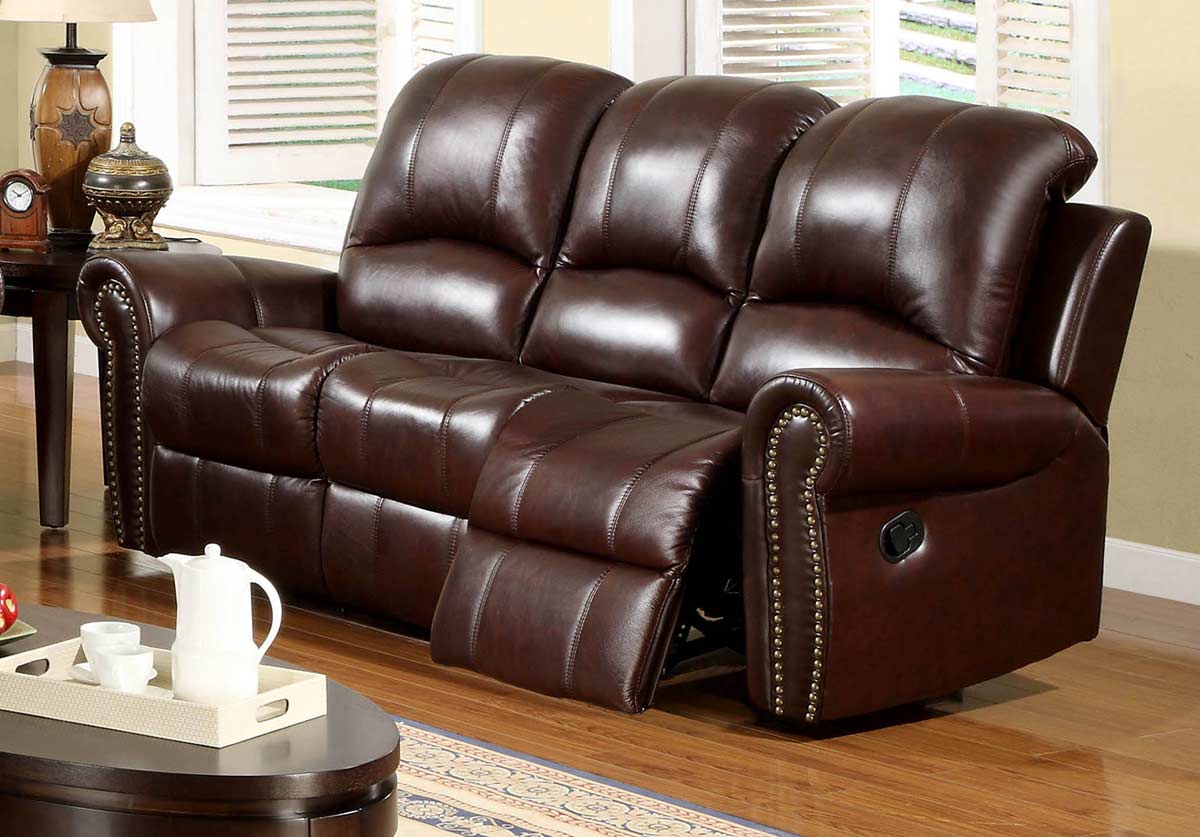 Abbyson Living Broadway Reclining Italian Leather Sofa and Chair Set