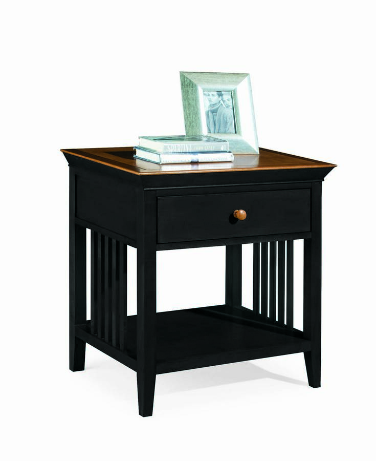American Drew Sterling Pointe Drawer Night Stand - Black With Maple