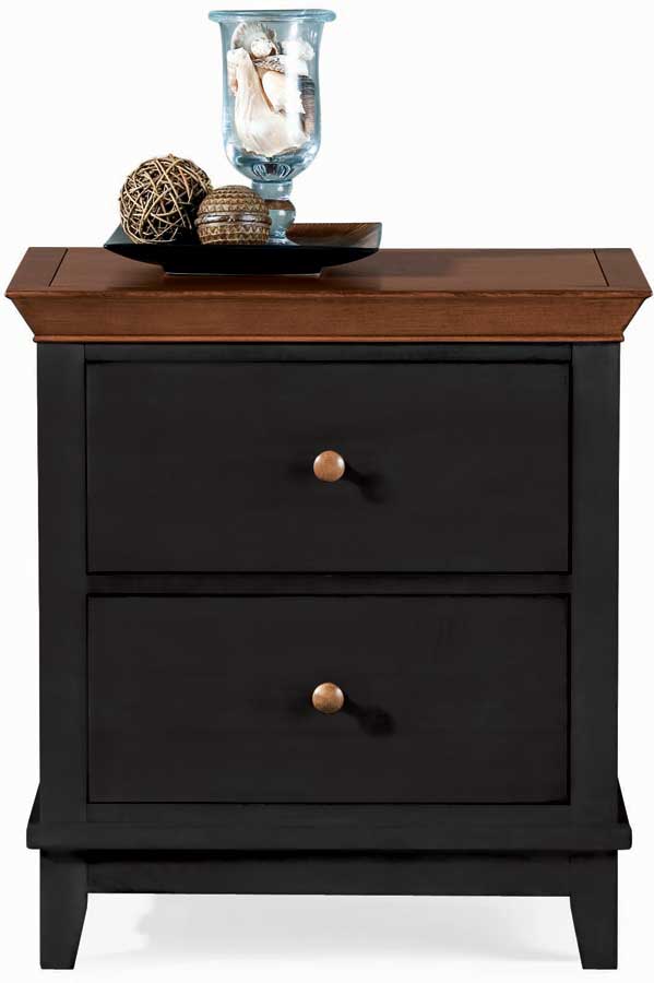 American Drew Sterling Pointe Drawer Night Stand - Black With Cherry