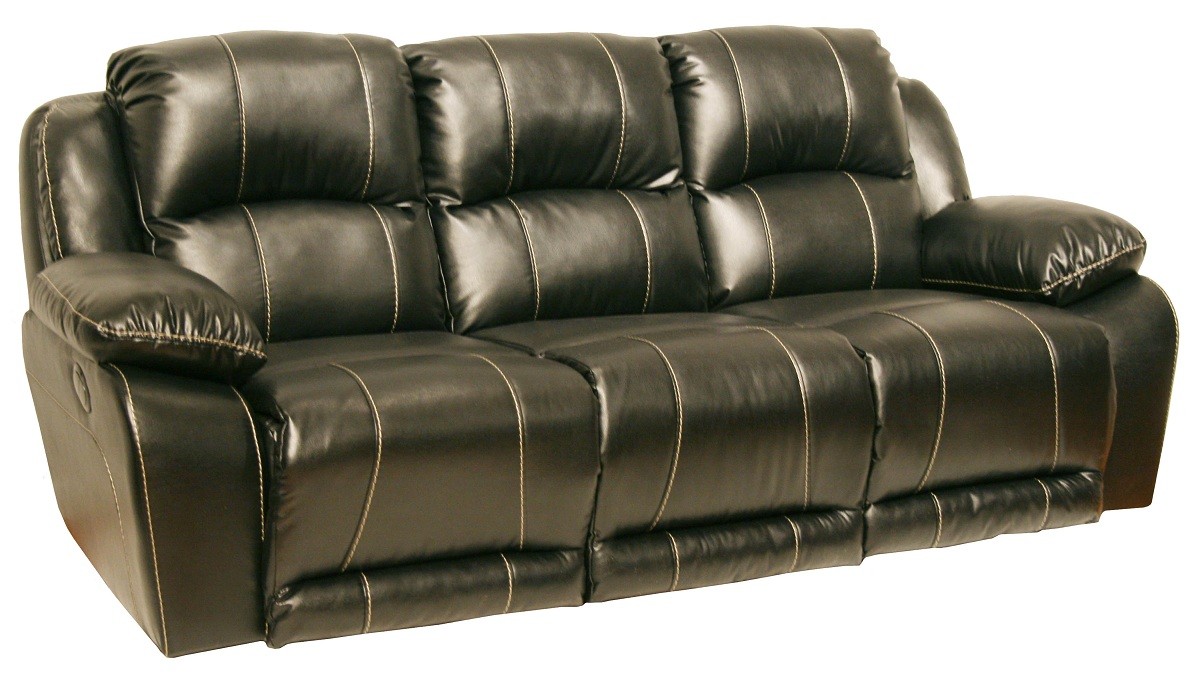CatNapper 6361 Torino Power Bonded Leather Sofa - Black - Catnapper