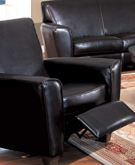 Coaster Furniture Bycast Espresso Brown Leather Recliner