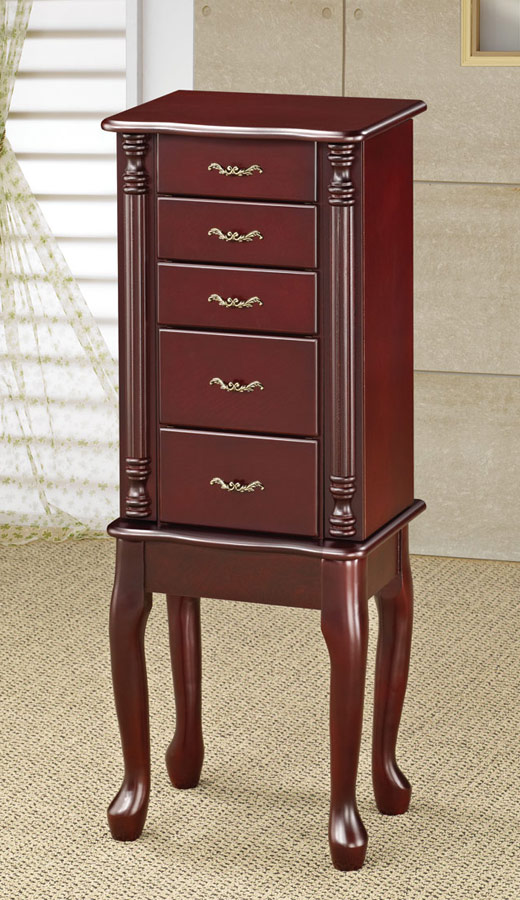 Coaster Furniture 900144 Traditional Queen Anne Style Jewelry Armoire