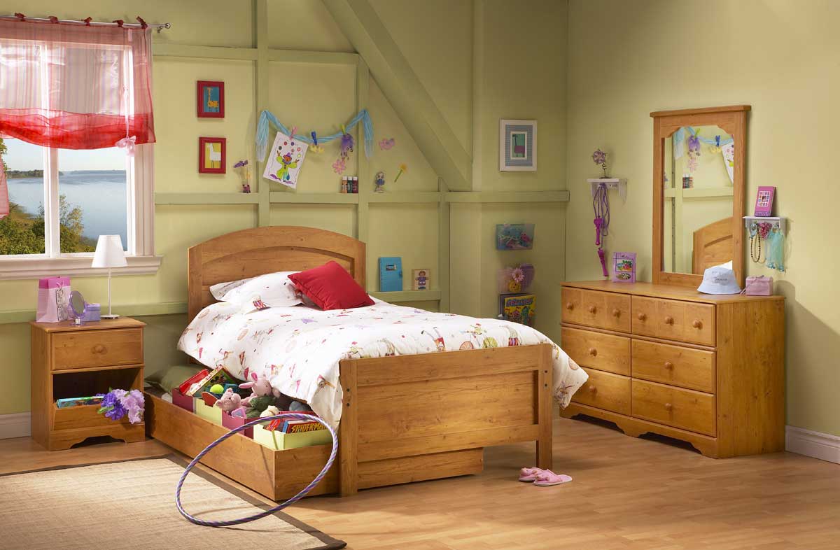 Shore Prairie Country Pine Kids Bedroom Collection (Kid Furniture ...