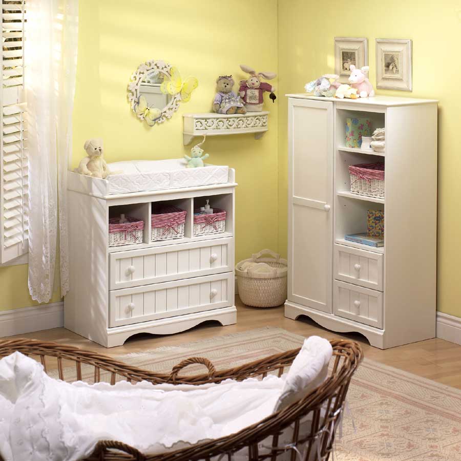 South Shore Country Baby Furniture Pure White Door Chest ...
