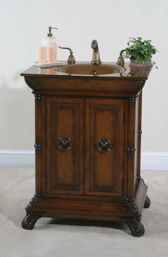 Ultimate Accents 12866S Walnut 27-Inch Vanity