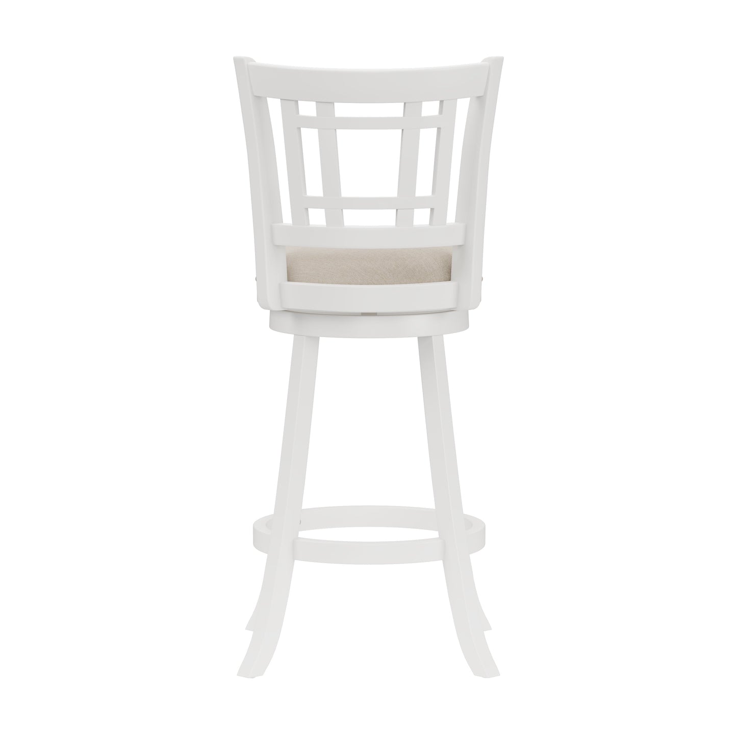 Hillsdale Furniture Fairfox Wood Bar Height Swivel Stool, White