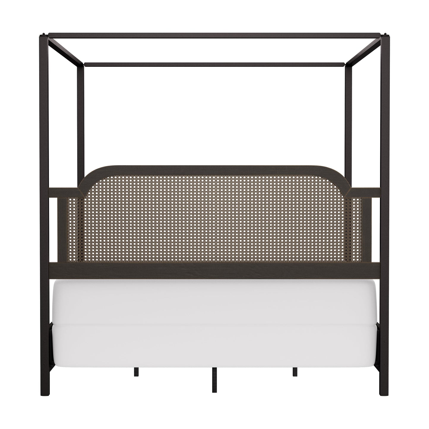 Hillsdale Furniture Melanie Wood and Metal King Canopy Bed, Oiled Bronze