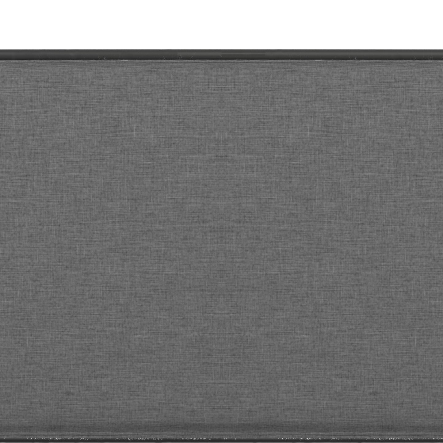 Hillsdale Furniture McArthur Queen Metal and Upholstered Bed, Matte Black with Gray Fabric