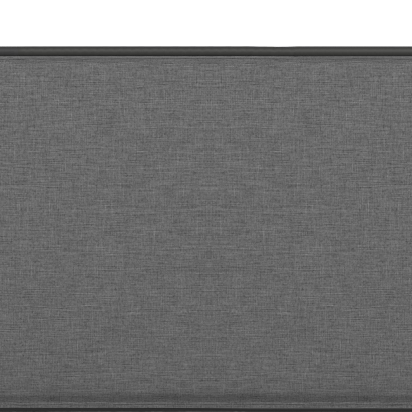 Hillsdale Furniture McArthur Queen Metal and Upholstered Canopy Bed, Matte Black with Gray Fabric