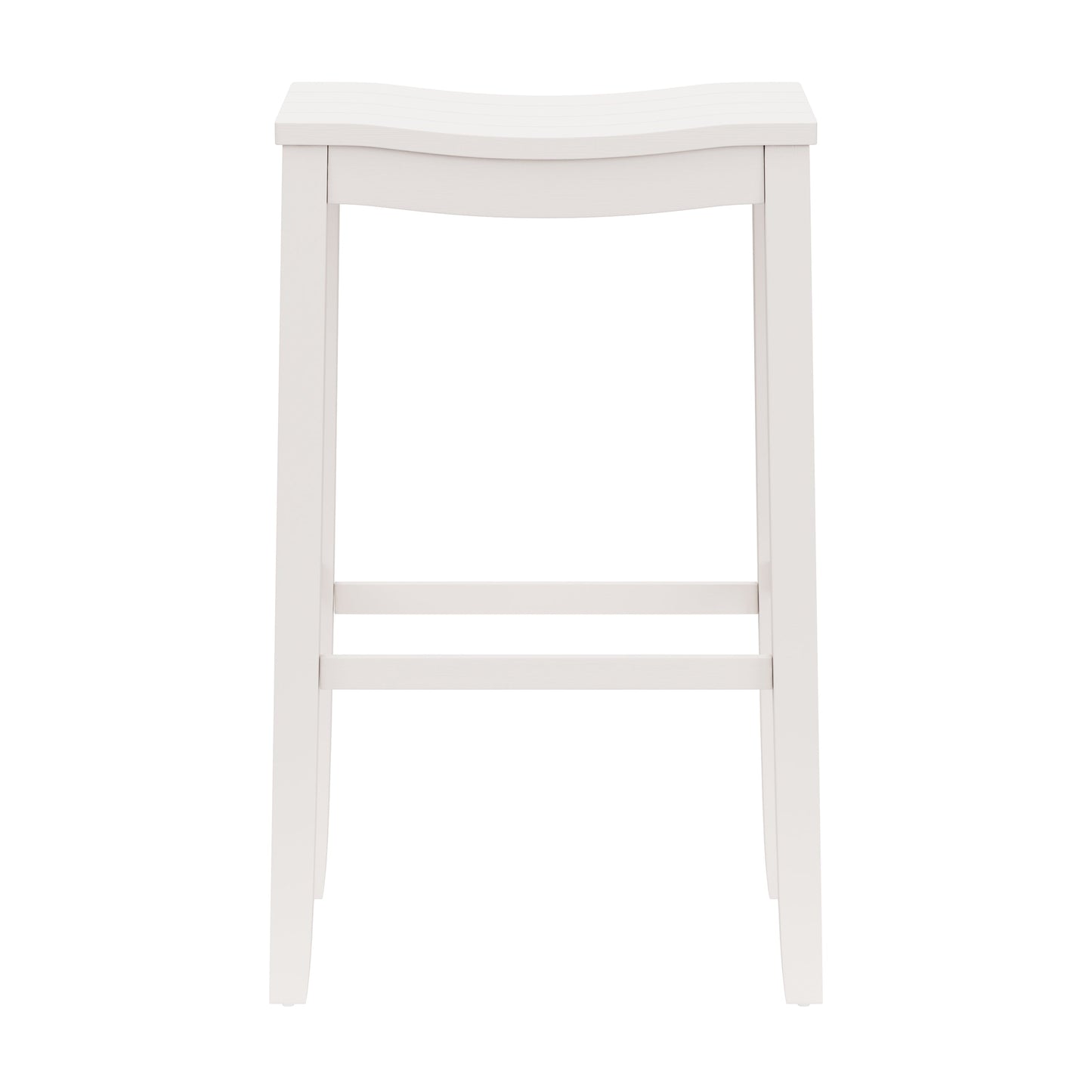 Hillsdale Furniture Fiddler Wood Backless Bar Height Stool, White