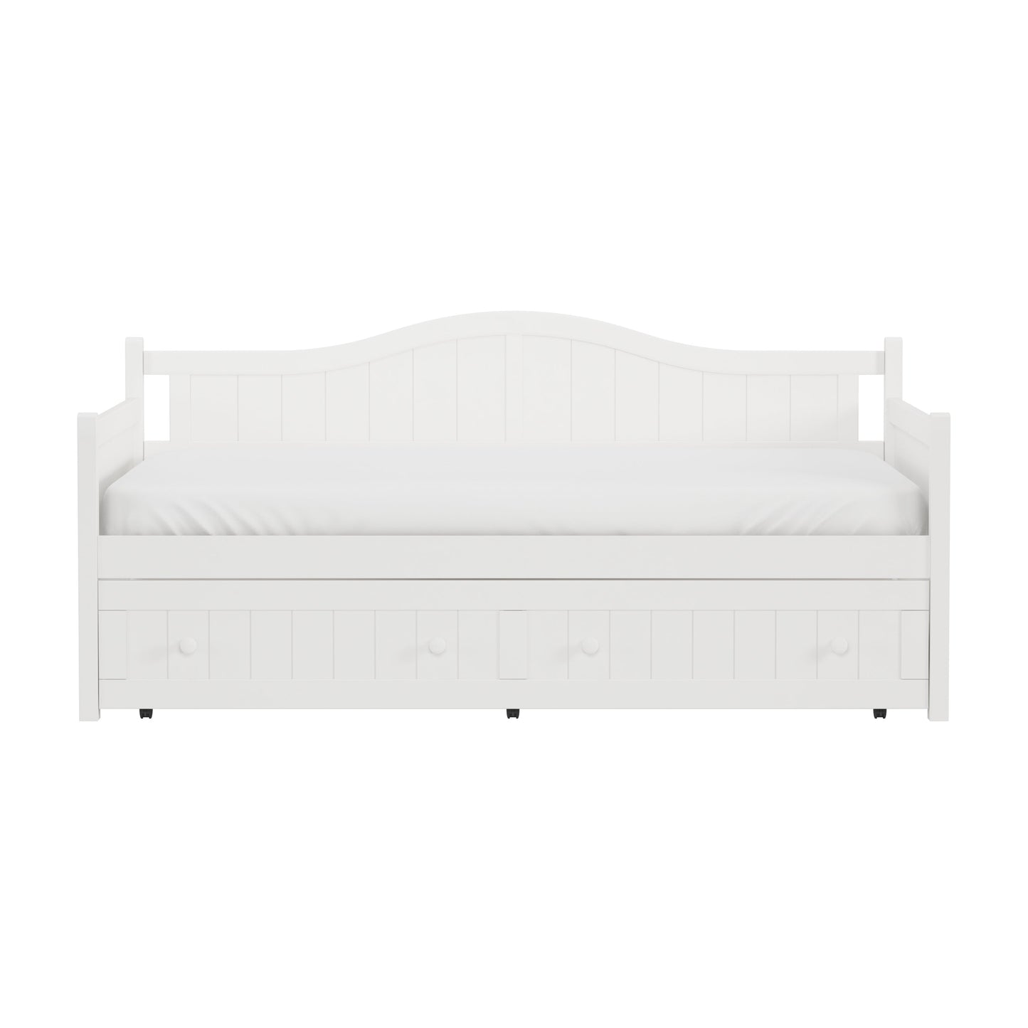 Hillsdale Furniture Staci Wood Full Size Daybed with Trundle, White