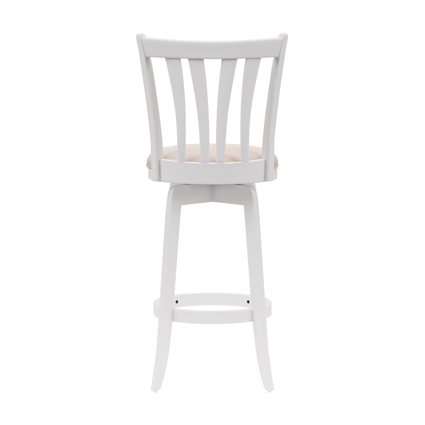 Hillsdale Furniture Savana Wood Bar Height Swivel Stool, White