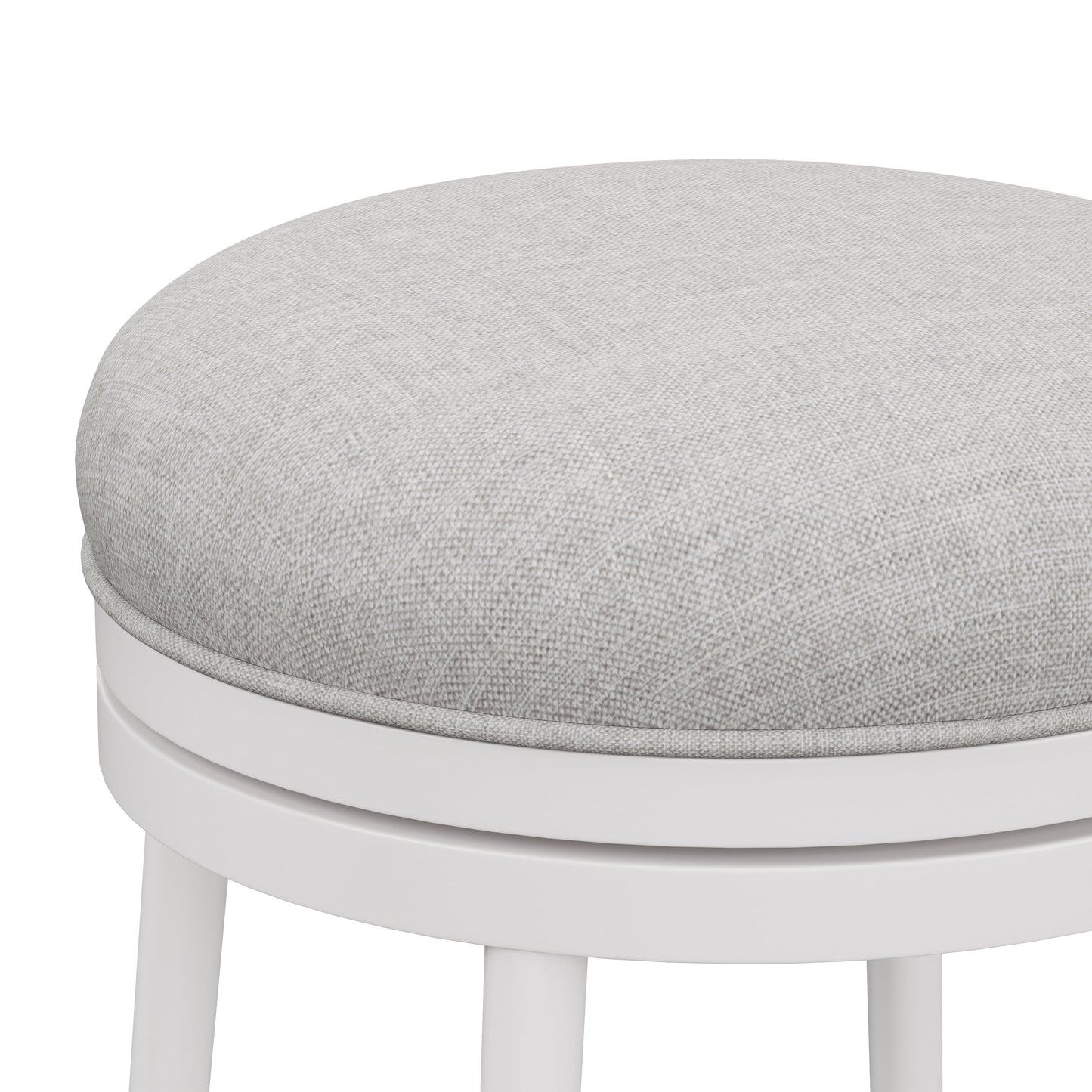 Hillsdale Furniture Aubrie Metal Backless Counter Height Swivel Stool, White