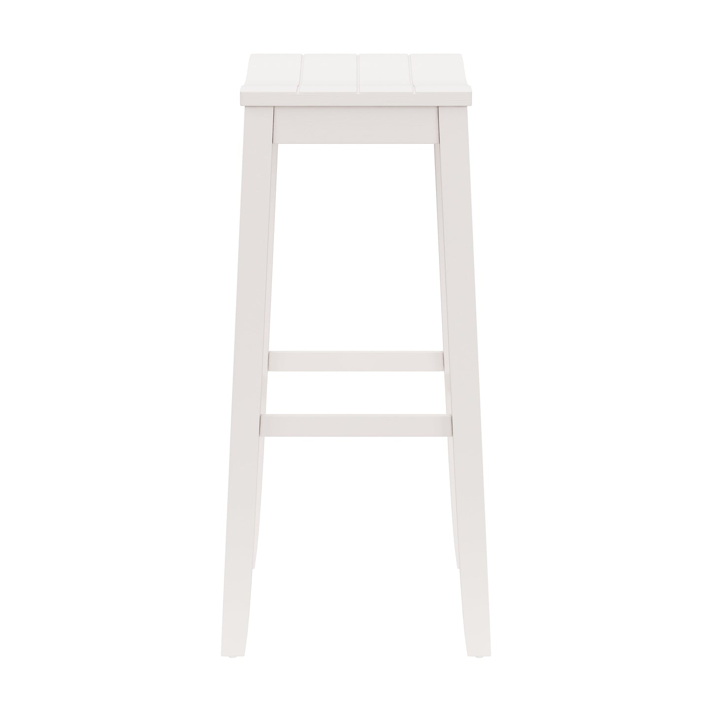 Hillsdale Furniture Fiddler Wood Backless Bar Height Stool, White