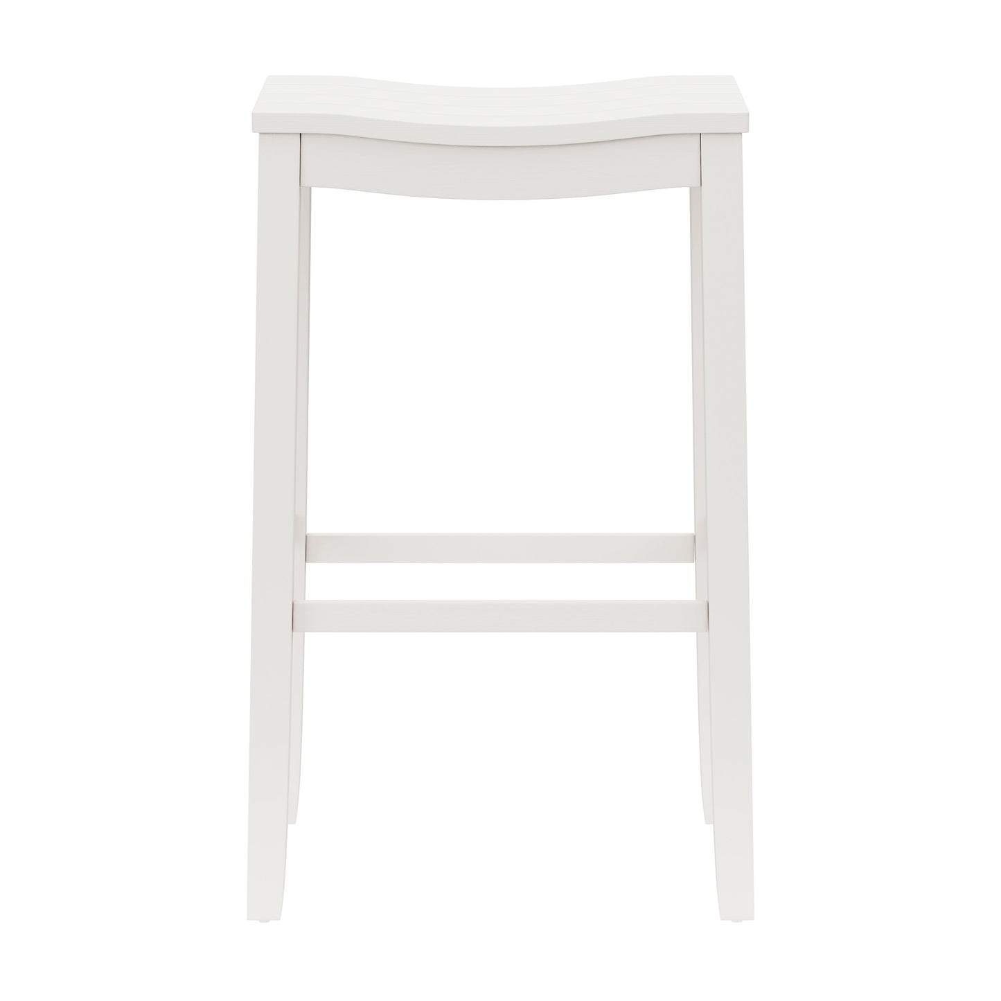 Hillsdale Furniture Fiddler Wood Backless Bar Height Stool, White
