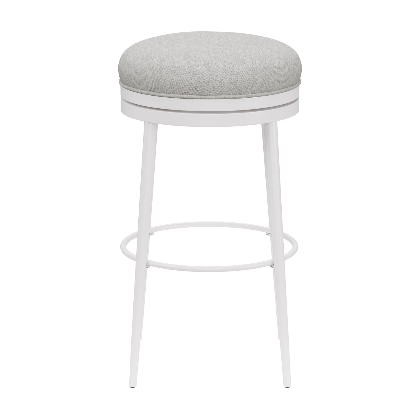Hillsdale Furniture Aubrie Metal Backless Counter Height Swivel Stool, White