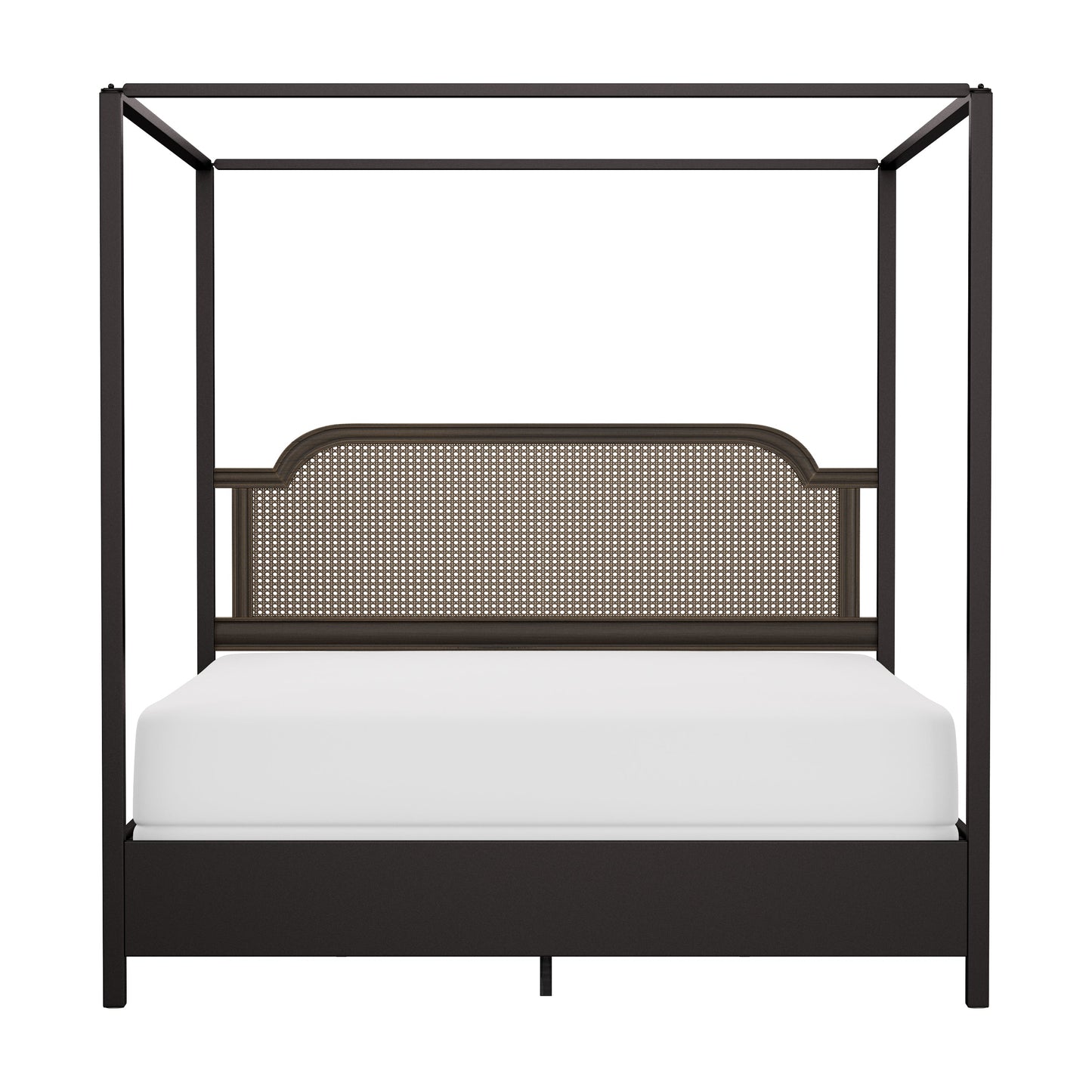 Hillsdale Furniture Melanie Wood and Metal King Canopy Bed, Oiled Bronze