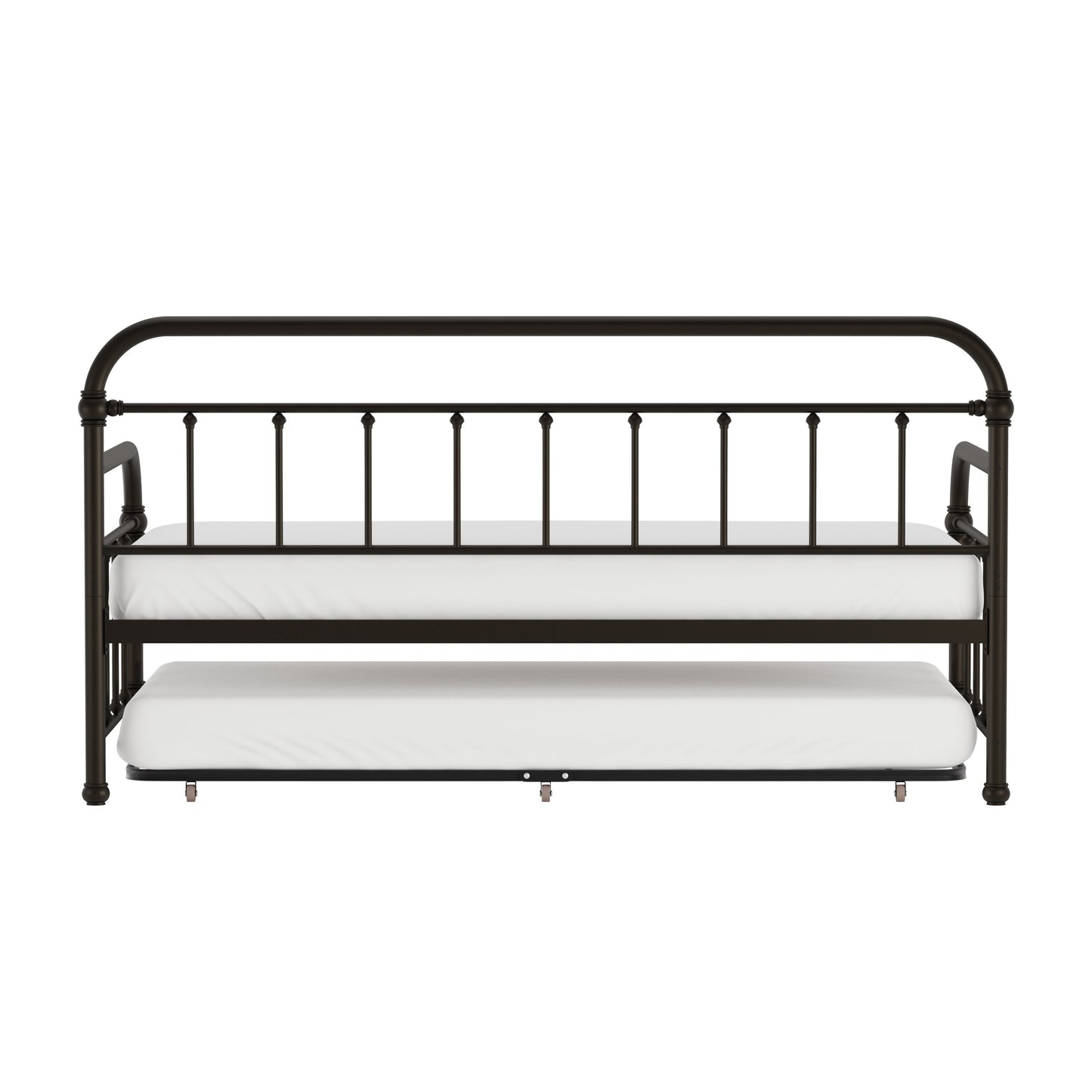 Hillsdale Furniture Kirkland Metal Twin Daybed with Roll Out Trundle, Dark Bronze