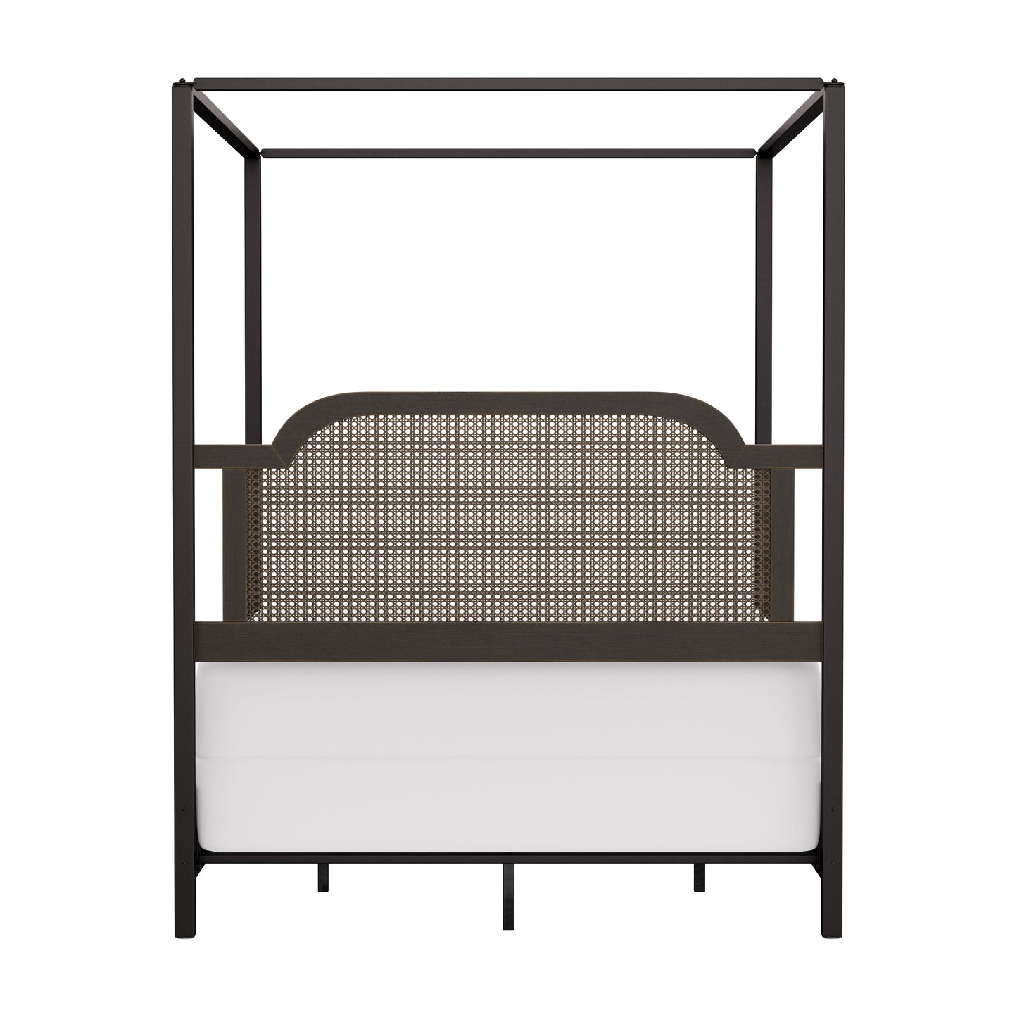 Hillsdale Furniture Melanie Wood and Metal Queen Canopy Bed, Oiled Bronze