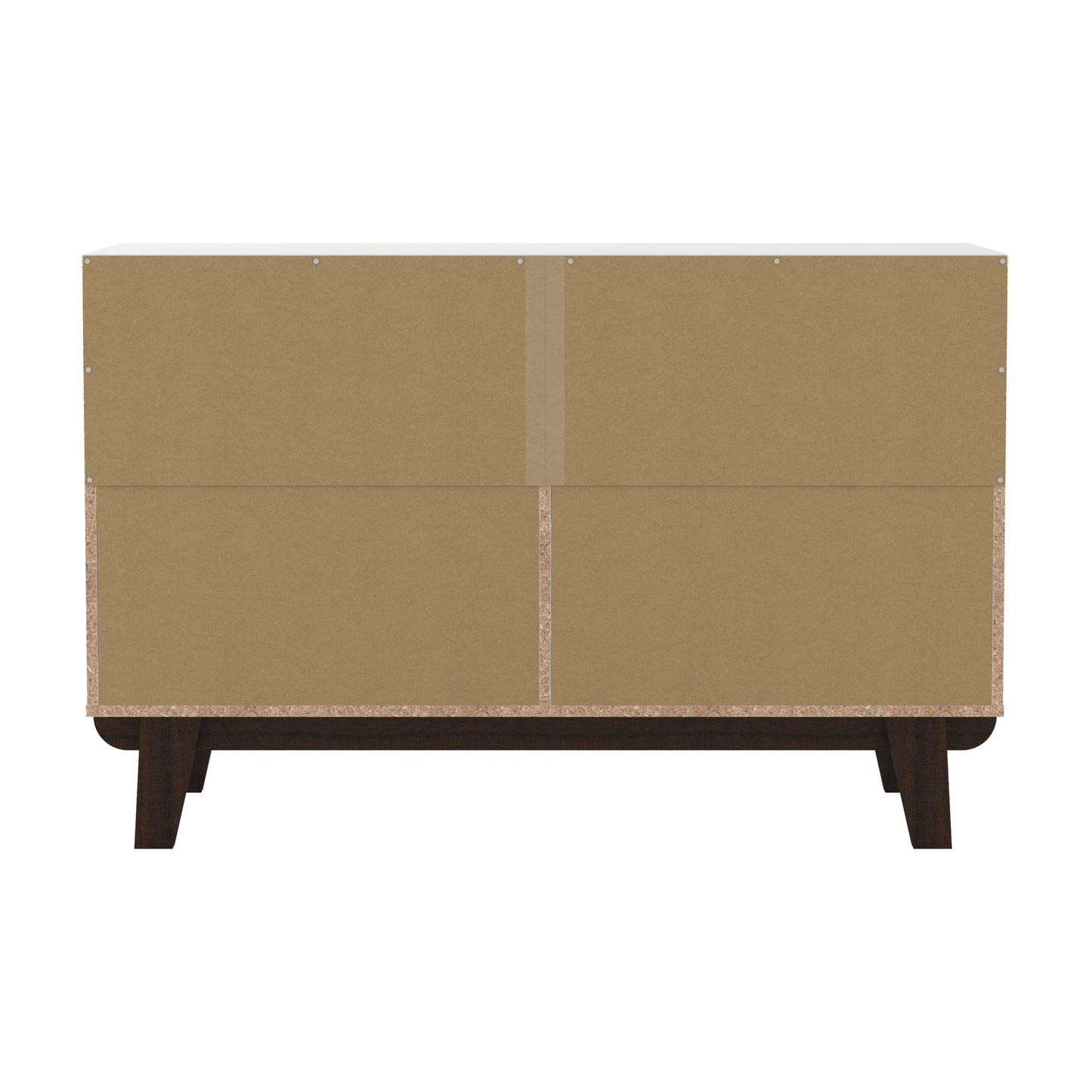 Living Essentials by Hillsdale Kincaid Wood 6 Drawer Dresser, Matte White