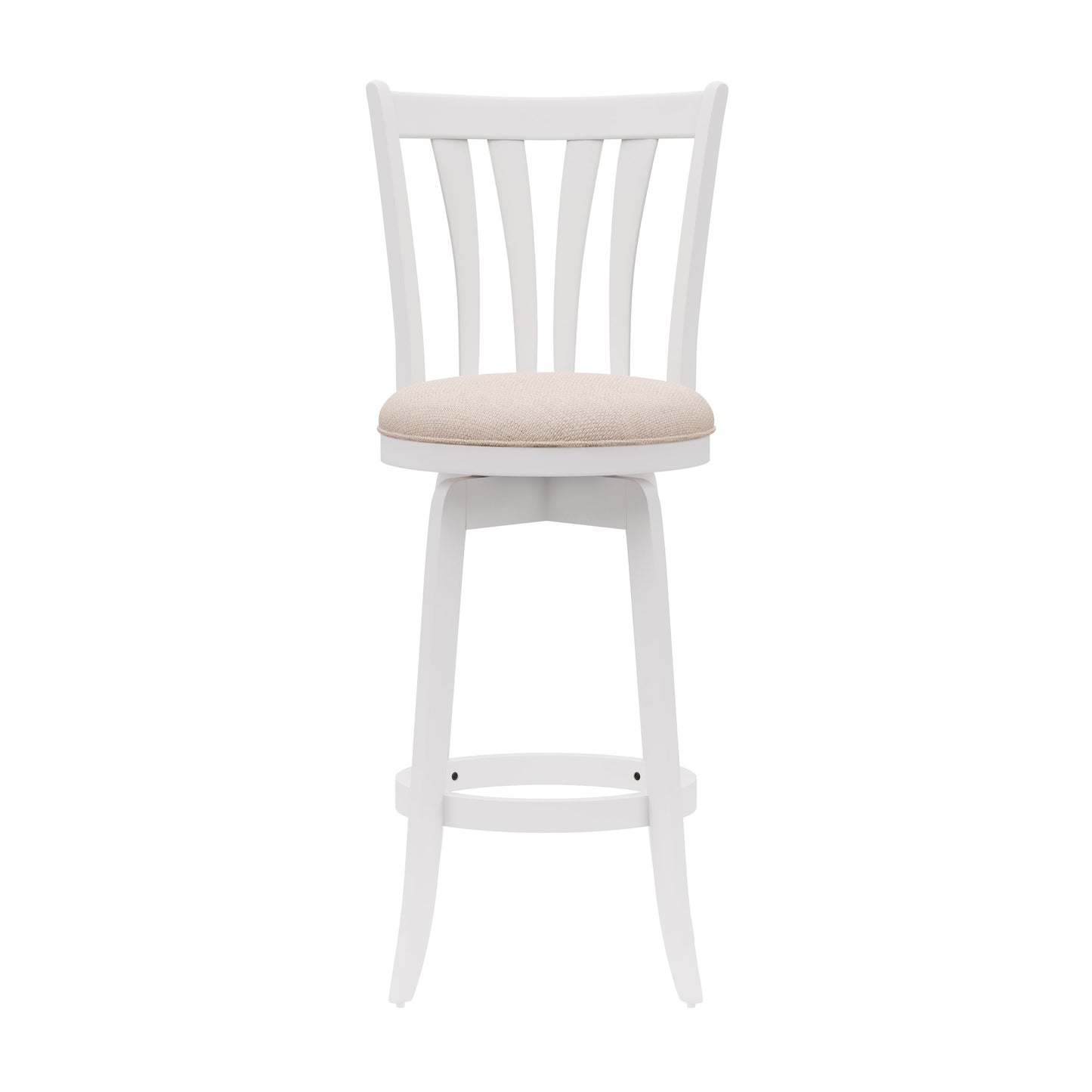 Hillsdale Furniture Savana Wood Bar Height Swivel Stool, White