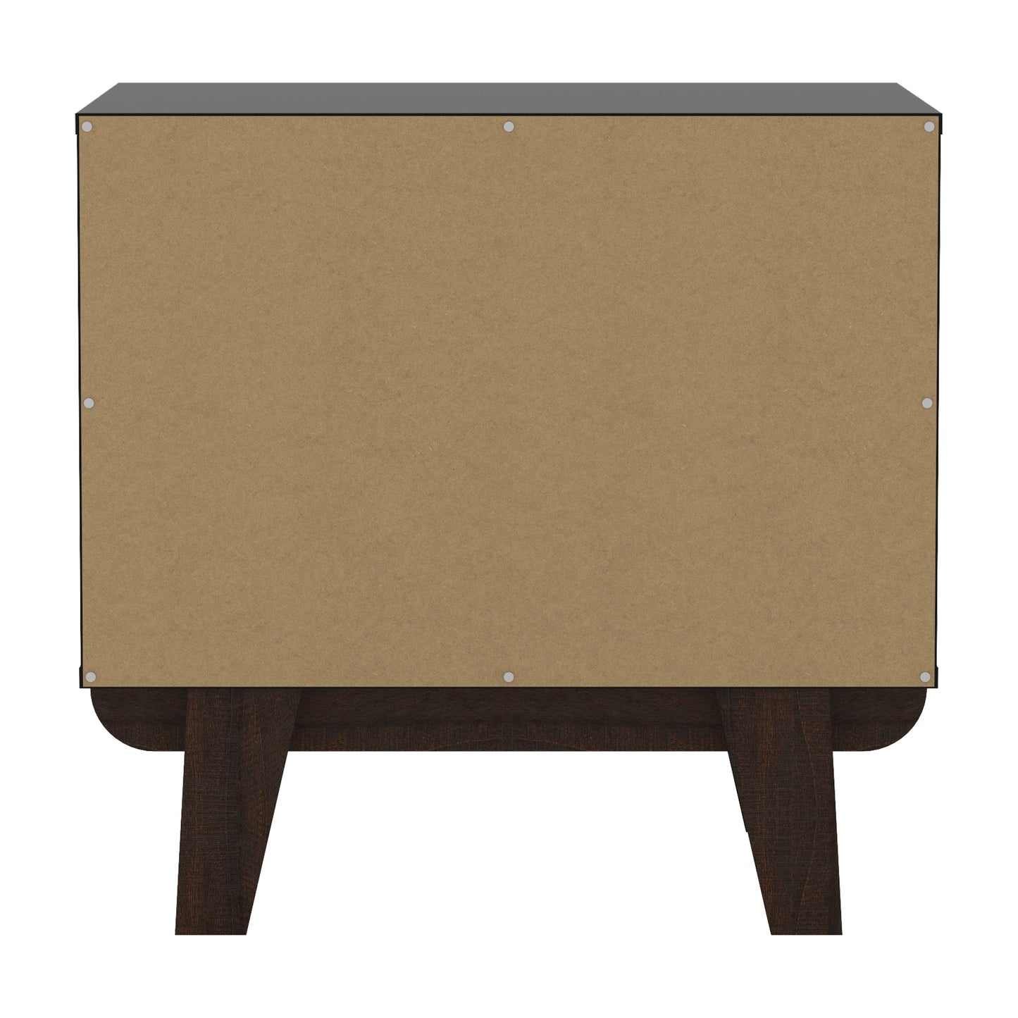 Living Essentials by Hillsdale Kincaid Wood 2 Drawer Nightstand, Matte Black