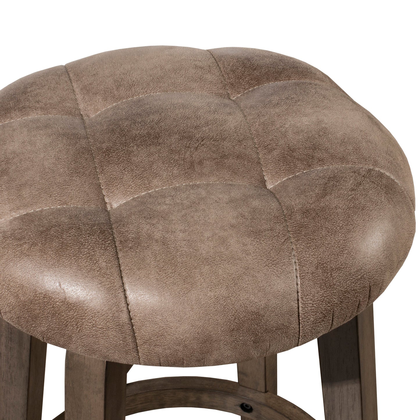Hillsdale Furniture Odette Wood Backless Counter Height Swivel Stool, Rustic Gray