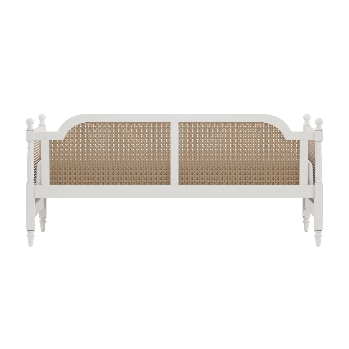 Hillsdale Furniture Melanie Wood and Cane Twin Daybed, White