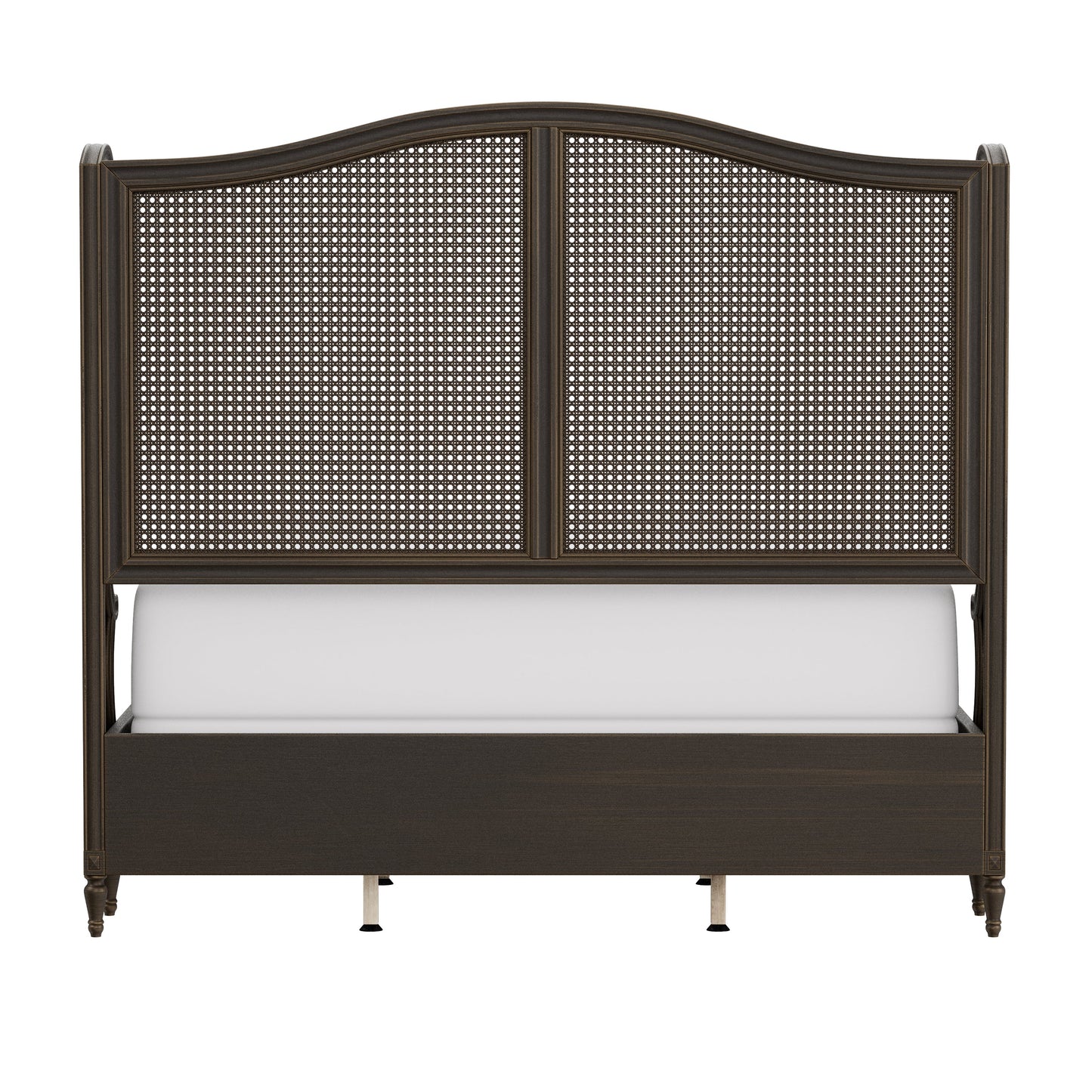 Hillsdale Furniture Sausalito Wood and Cane Queen Bed, Oiled Bronze