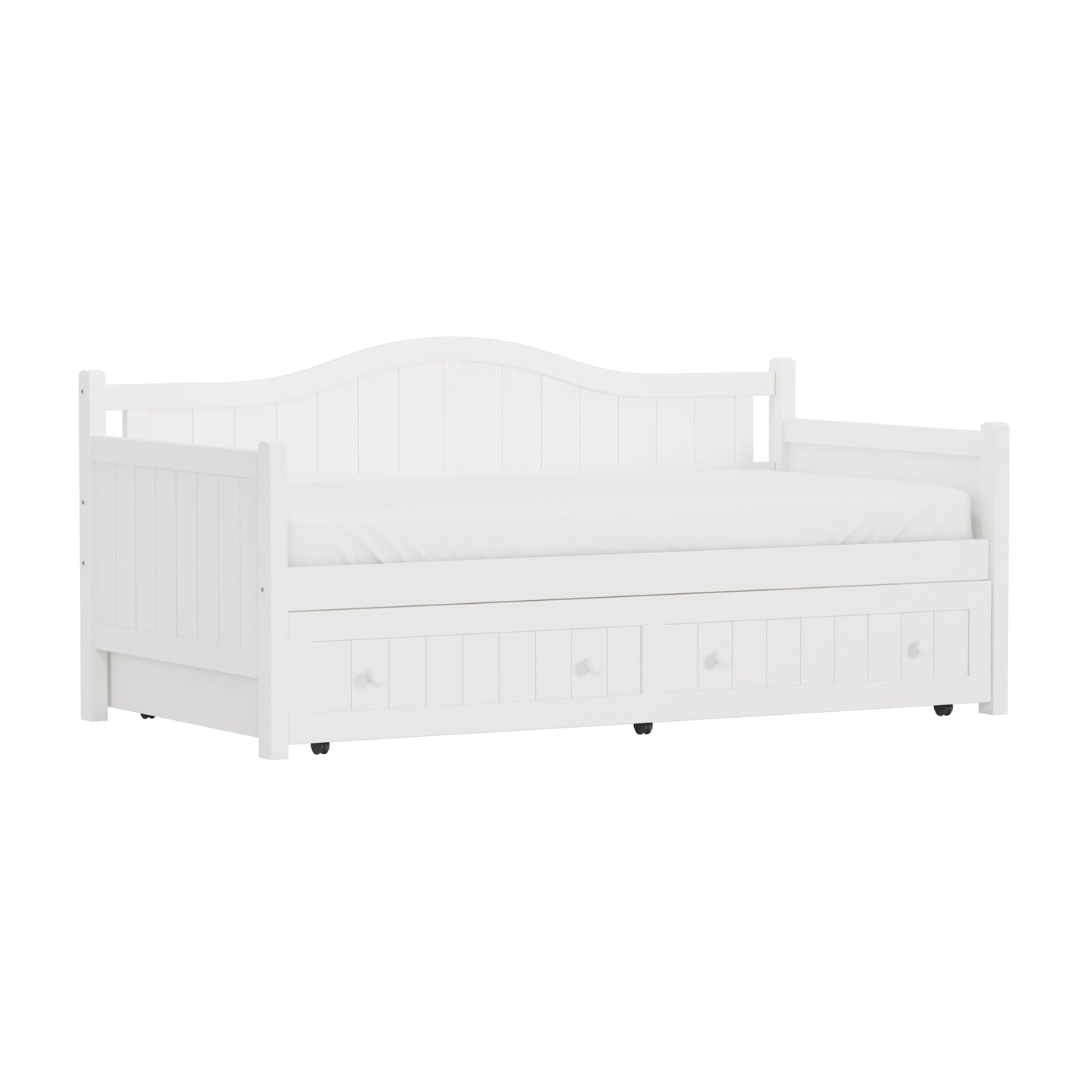 Hillsdale Furniture Staci Wood Twin Daybed with Trundle, White