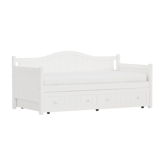 Hillsdale Furniture Staci Wood Twin Daybed with Trundle, White