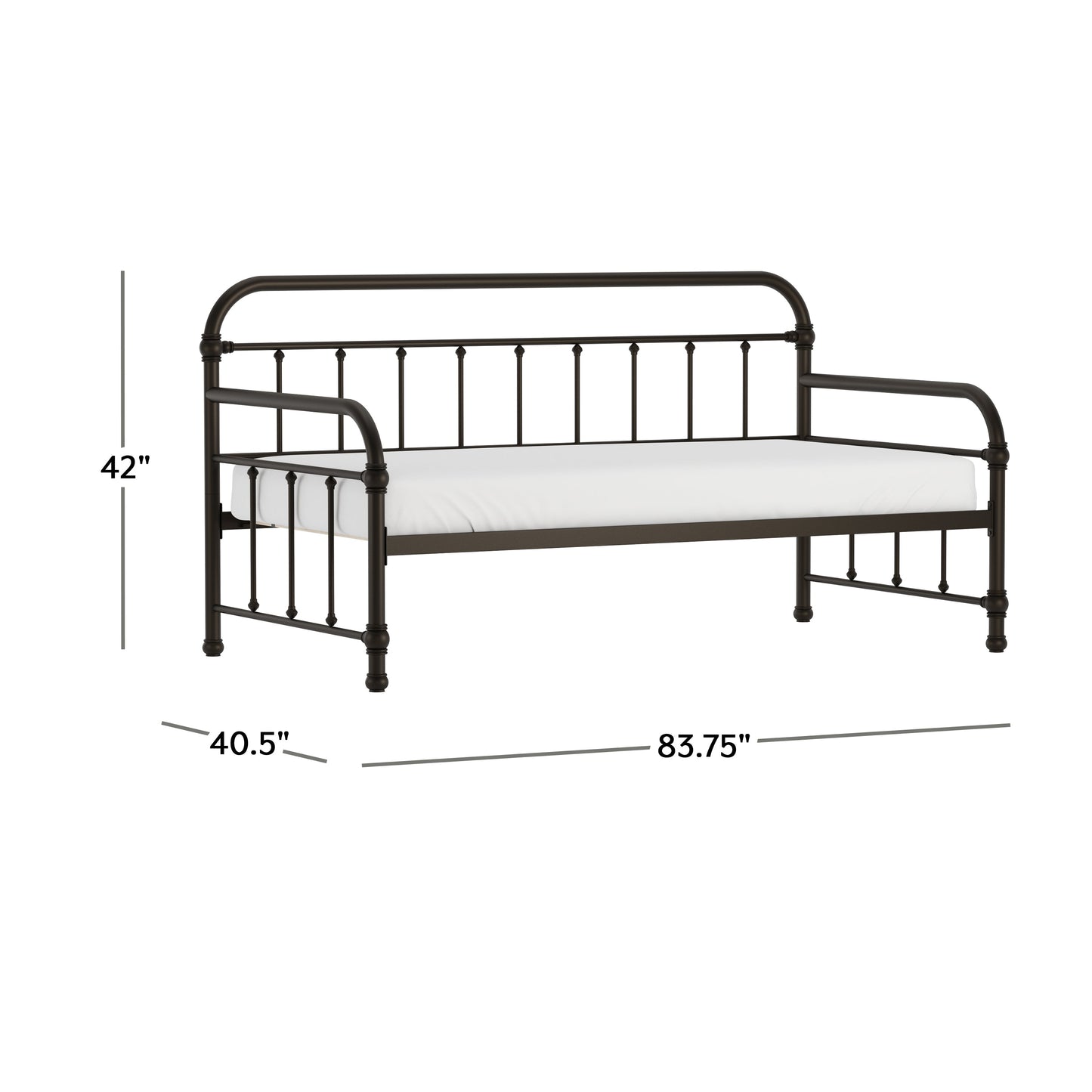 Hillsdale Furniture Kirkland Metal Twin Daybed, Dark Bronze