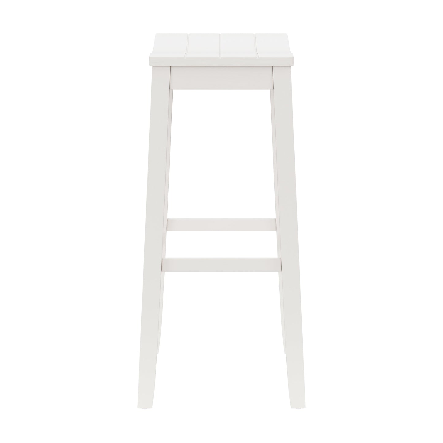 Hillsdale Furniture Fiddler Wood Backless Bar Height Stool, White