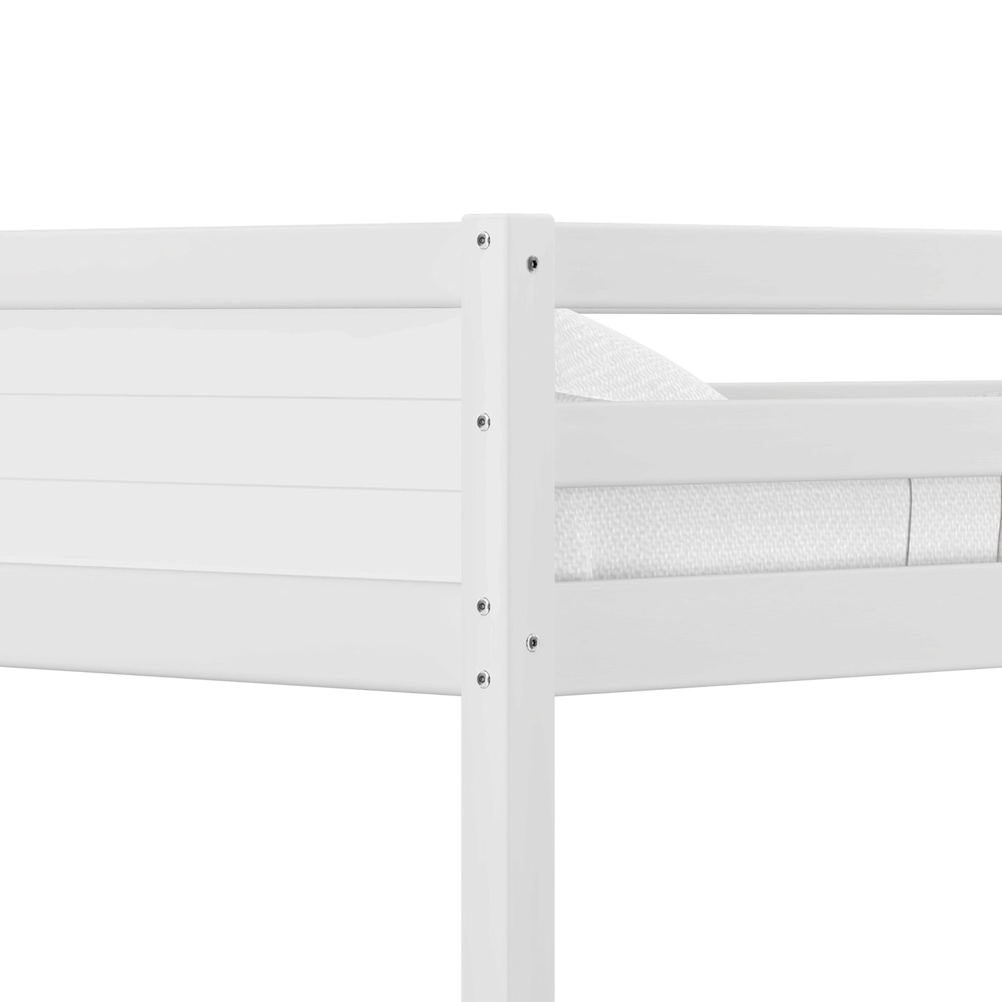 Living Essentials by Hillsdale Capri Wood Twin Over Full Bunk Bed, White