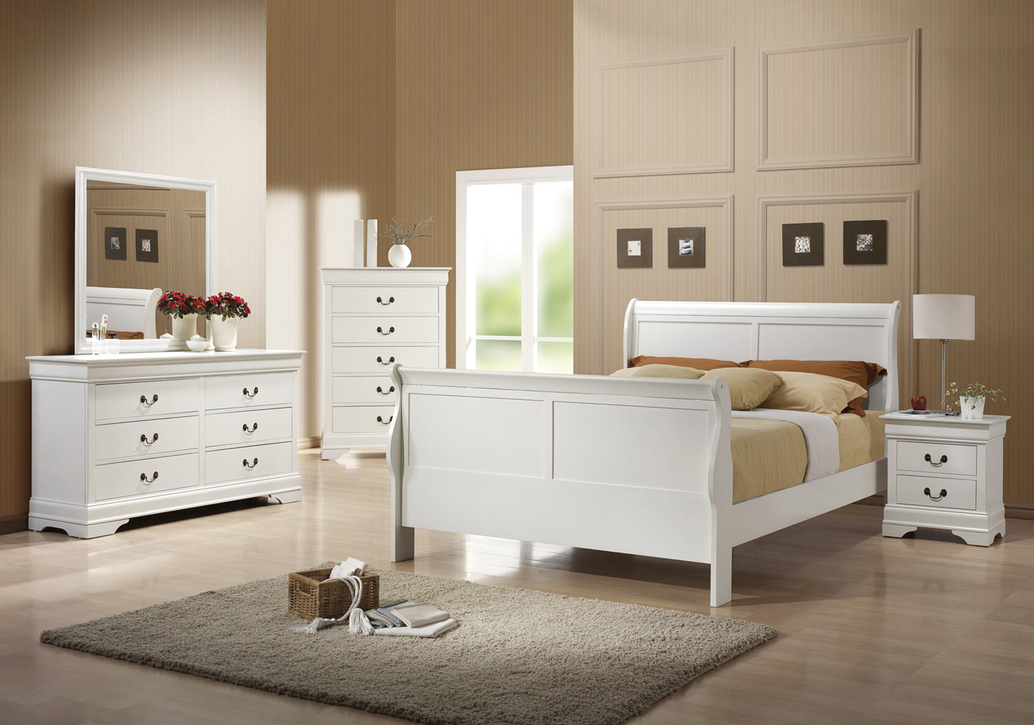 Coaster Louis Philippe Bedroom Collection - White 204691-Bed-Set at www.paulmartinsmith.com