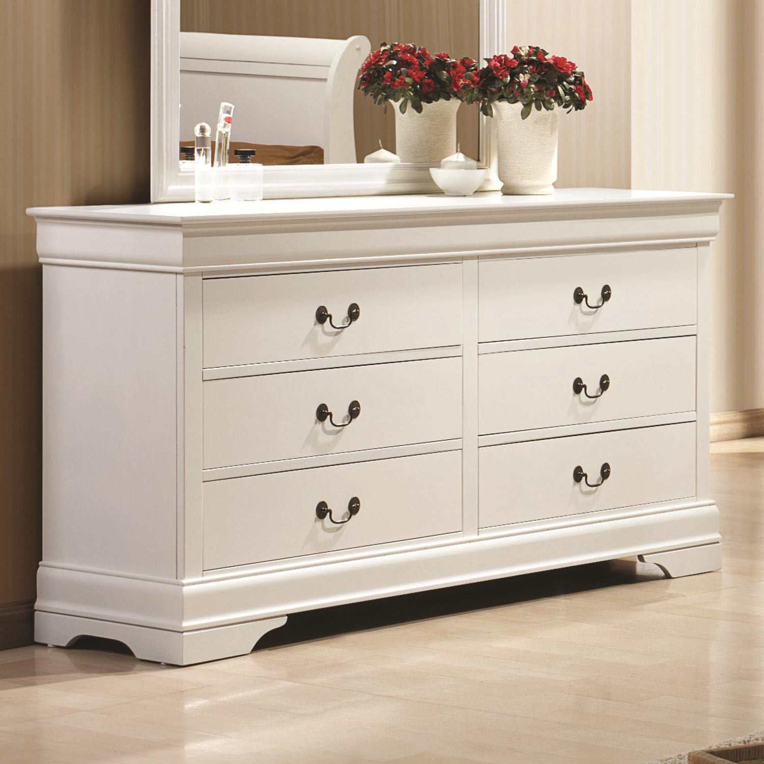 Coaster Louis Philippe Bedroom Collection - White 204691-Bed-Set at 0