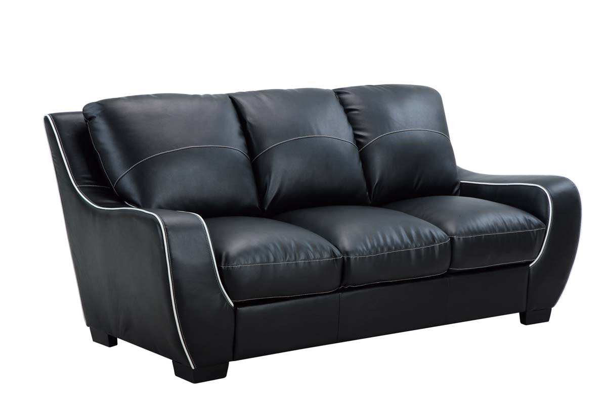 Global Furniture USA 8080 Sofa Set - Black/White/Bonded 