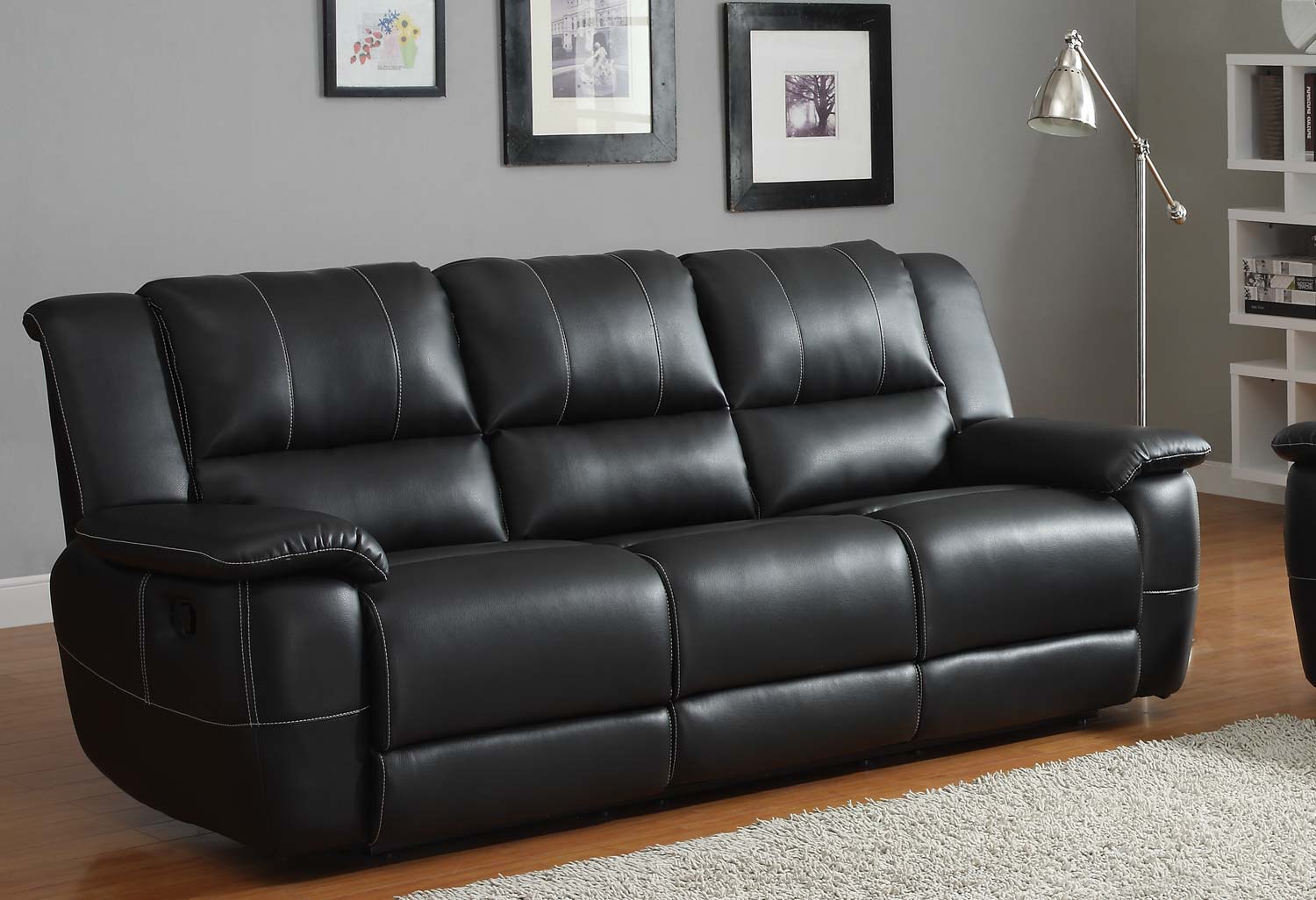 black leather sofa loveseat and recliner